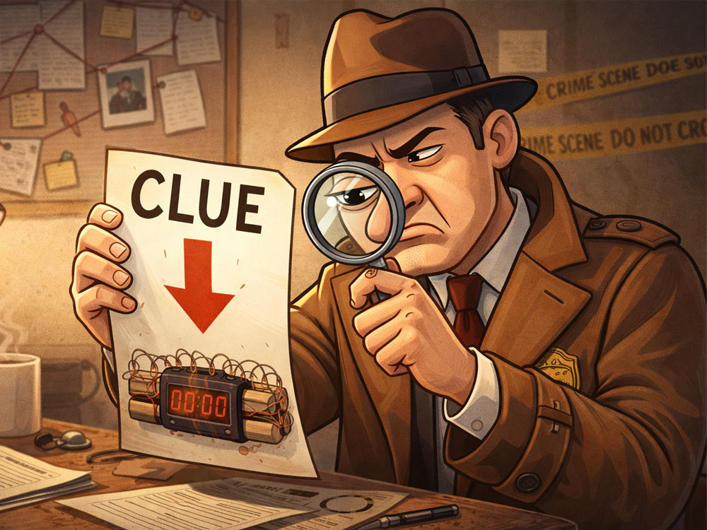 A detective missing an obvious clue